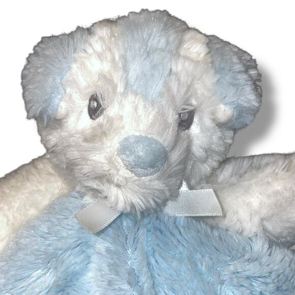 Blankets & Beyond Lovey Bear Rosette Swirls Security Blanket Plush Shower 15" - Picture 7 of 12